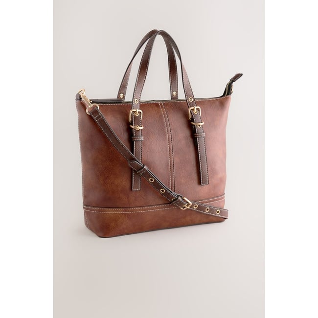 Sac à main avec boucle marron fauve <span itemprop=