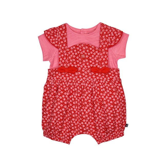 Tee shirt salopette graziella court naissance rouge <span itemprop=