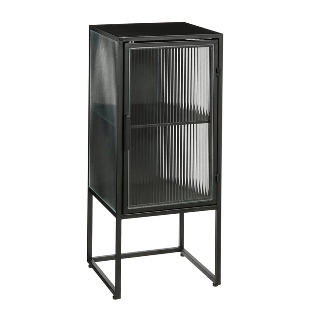 Armoire de rangement H90 cm CLIFTON Couleur noir <span itemprop=
