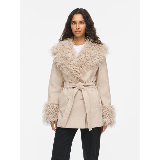 Veste marron - natural melange1 <span itemprop=