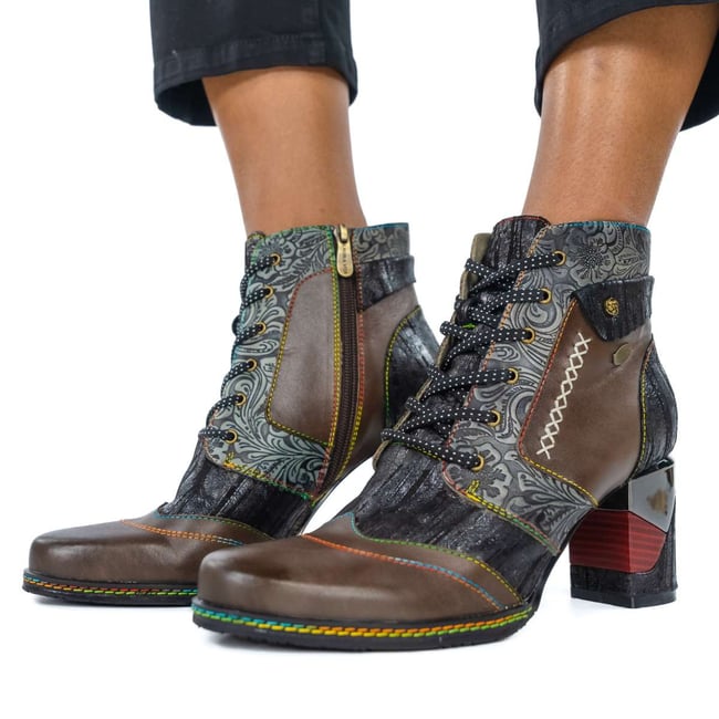 Bottes Mjus En Cuir - Talon Décroché 9 Cm - Hautes 39 Cm - Noir - Tige Cuir - Fermeture Zip