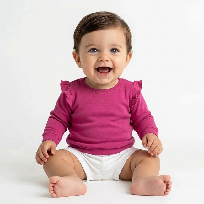 Pull bébé - Très bon état rose <span itemprop=