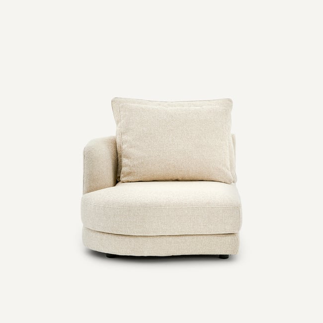 Tiberio Bouclé Modular Left-Hand Facing Accent Sofa - AM.PM