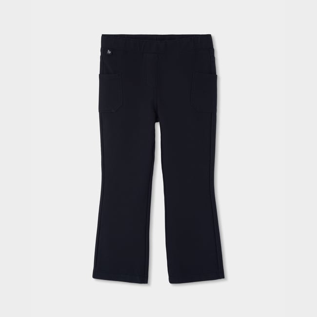 Pantalon fille évasé noir <span itemprop=