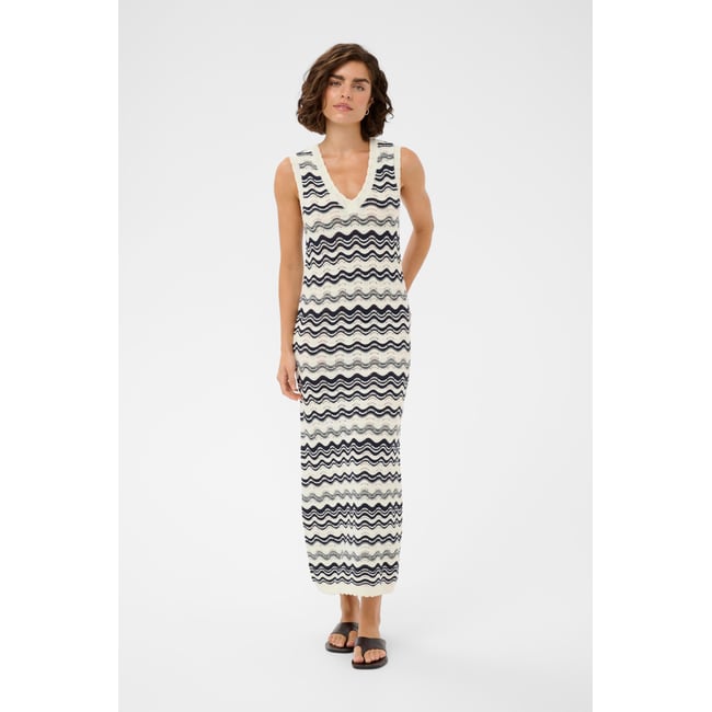 Robe blanc chalk/midnight m. wavy lines <span itemprop=