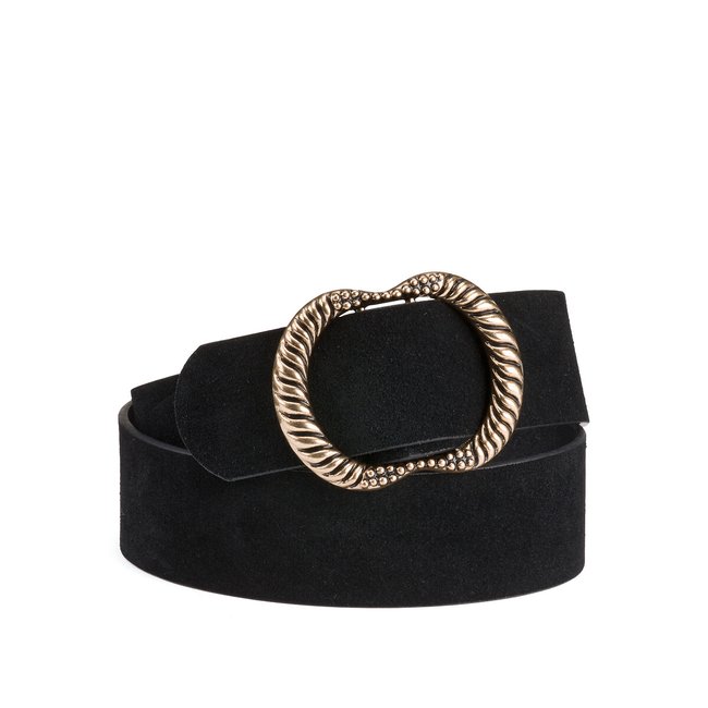 Nikka Suede Belt, black, PIECES
