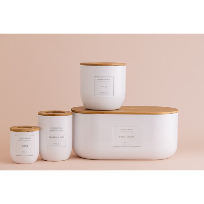 4-Piece Eden Tea, Coffee, Sugar & Bread Bin Set, stainless steel, TYPHOON