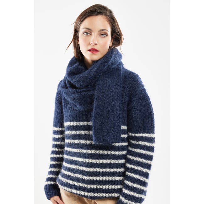 Écharpe Dean en mohair evening blue <span itemprop=