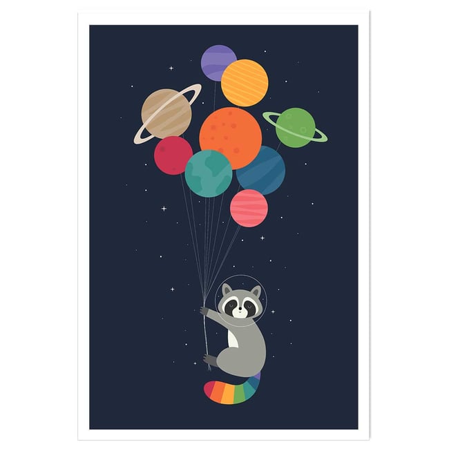 Affiche enfant raton dans la galaxie - HEXOA