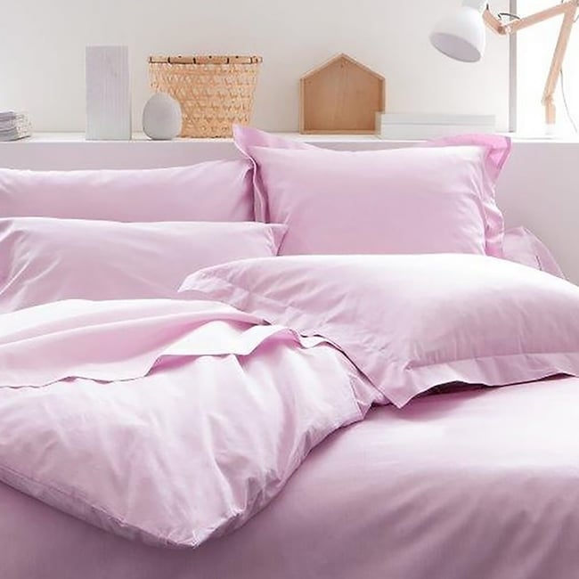 Draps plat coton uni violet <span itemprop=