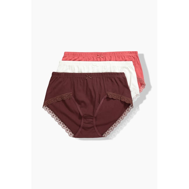 Culottes hautes en lot de 3 marron foncé <span itemprop=