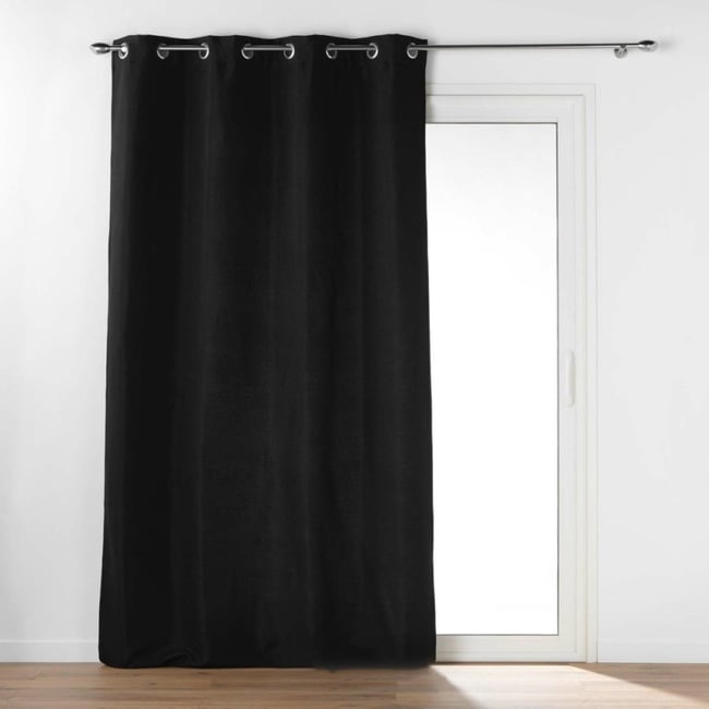 Rideau à œillets occultant isolant 135x260  Micropolar lin v002228 <span itemprop=