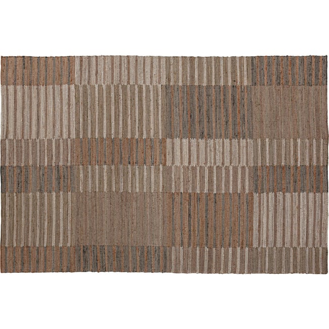 Tapis en jute et coton motif géométrique Couleur tons neutres <span itemprop=