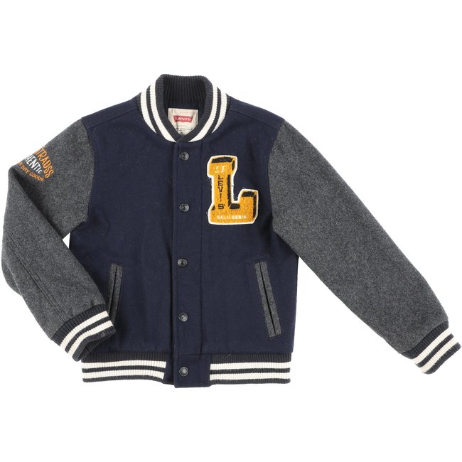 Blouson Teddy -  Très bon état bleu;gris <span itemprop=