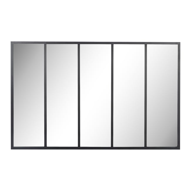 Miroir rectangle 5 bandes industriel en métal 137x90cm - EMDE