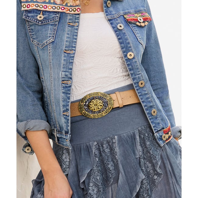 Ceinture Embossée Ornée tanner <span itemprop=
