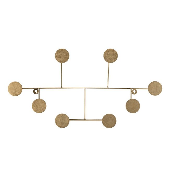 Portemanteau mural décoratif FIA Couleur laiton <span itemprop=