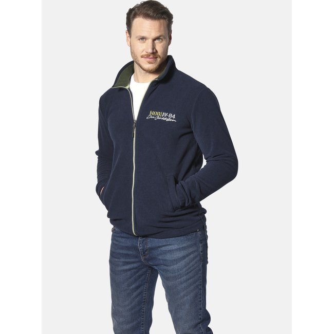 Veste polaire TERJE bleu foncé <span itemprop=