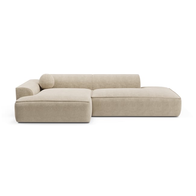 Canapé angle gauche 4 places en velours ANIA - SIA HOME