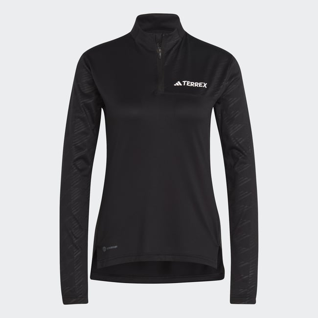 T-shirt manches longues à demi-zip Terrex Multi black <span itemprop=