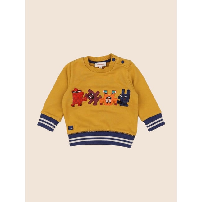 Sweat - Etat satisfaisant jaune <span itemprop=