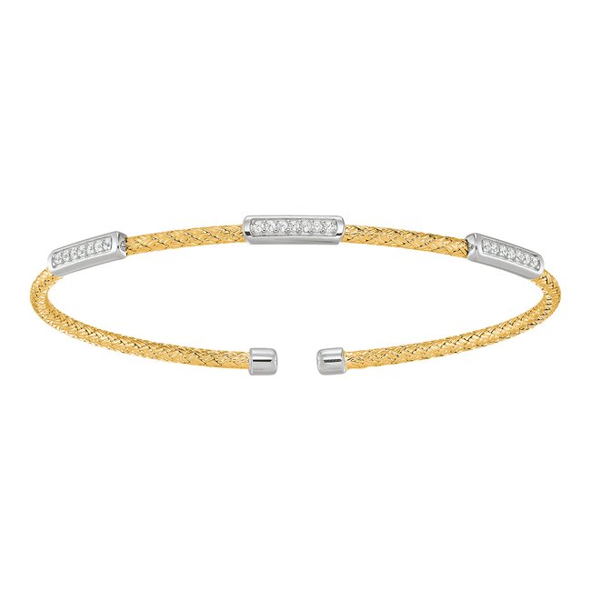 LIANES - Two-tone silver bracelet, zirconium oxide by Charles Garnier, silver-coloured, CHARLES GARNIER