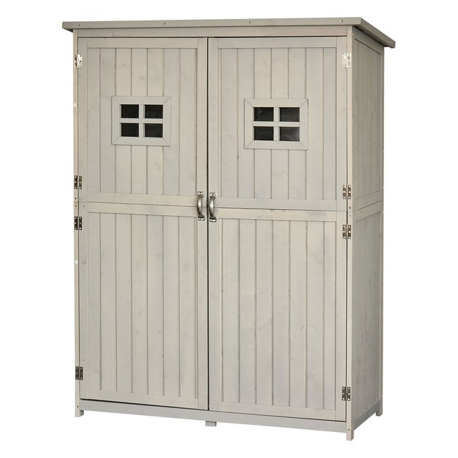 Abri jardin 128L x 50l x 164H cm bois massif sapin pré-huilé - OUTSUNNY