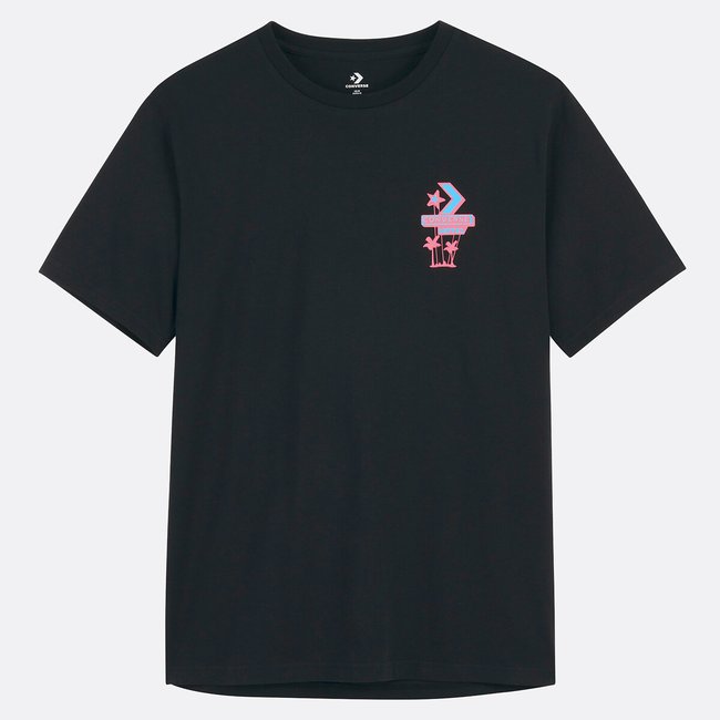Graphic Short Sleeve T-Shirt, black, CONVERSE