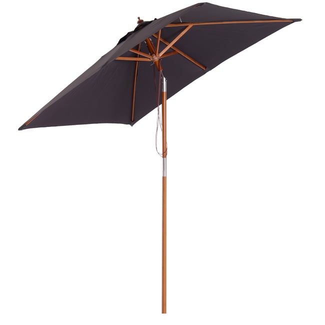 Parasol de terrasse Bois Marron - OUTSUNNY