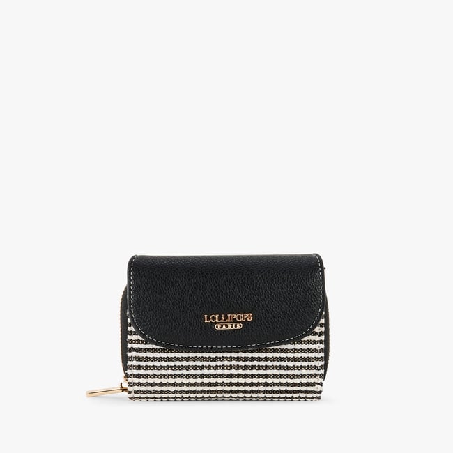 Petit portefeuille  Petula noir,doré <span itemprop=