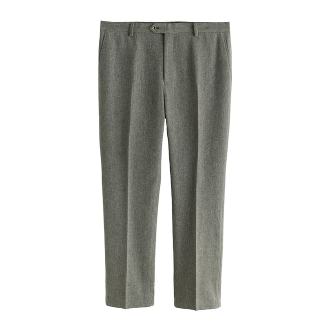 Pantalon standard laine nova fides vert sauge <span itemprop=