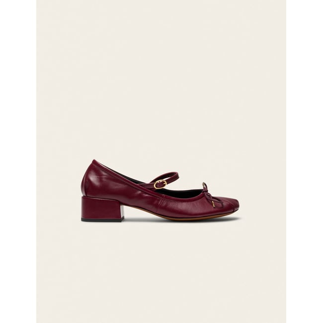 Escarpins TOVIA cuir bordeaux <span itemprop=