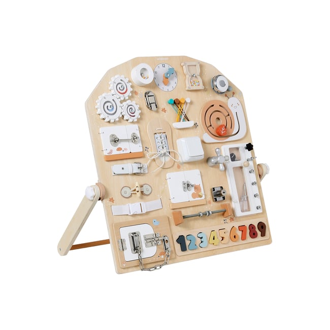 Planche d'apprentissage multi activités en bois FSC® bois <span itemprop=