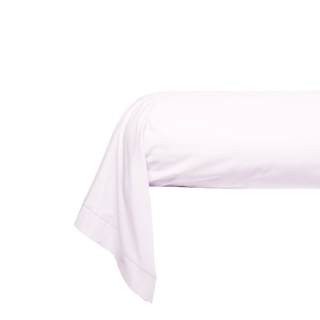 Taie De Traversin   Percale De Coton - CLAIRE blanc <span itemprop=
