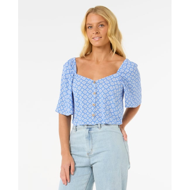 Chemise SAN CARLOS BUTTON THROUGH TOP bleu <span itemprop=