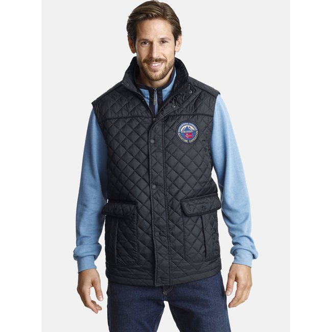 Jan Vanderstorm – Gilet Homme Torell En Coton – Coupe Droite, Poches à Rabat – Grande Taille Jusqu’au 7XL