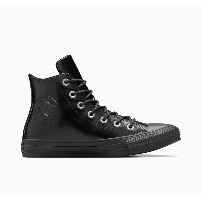 Chuck taylor all star hi black lux high top trainers in leather black Converse La Redoute