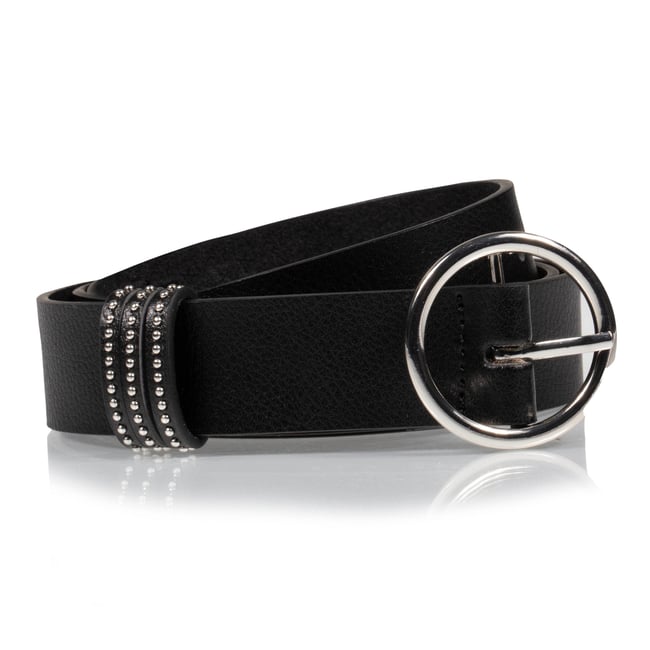 Ceinture détails cloutés noir <span itemprop=