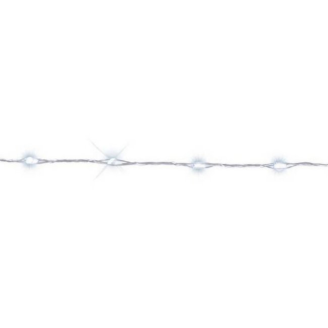 Guirlande Lumineuse Micro Led Blanc Pur 4m Deco Animee Couleur argent <span itemprop=