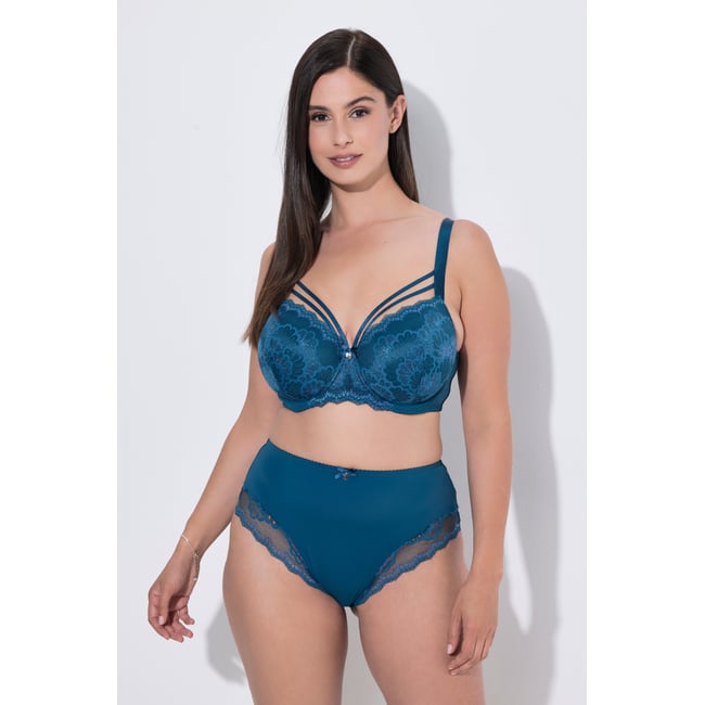 Culotte midi pétrole foncé <span itemprop=