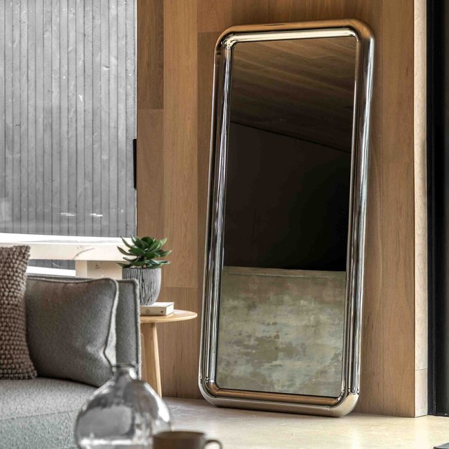80x170cm Saltburn Chrome Leaner Mirror, chrome, ÉDITÉ