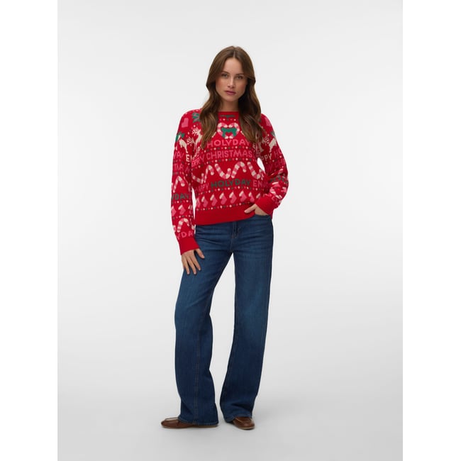 Pull En Maille chinese red <span itemprop=