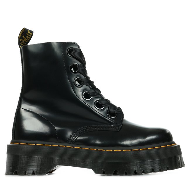 Boots plateforme en cuir Buttero Molly noir <span itemprop=