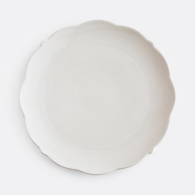 Lot 4 assiettes plates en porcelaine, Hirène blanc LA REDOUTE INTERIEURS