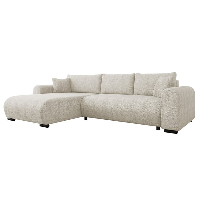 Canapé d'Angle Convertible 4 places - ROSALIE Couleur beige <span itemprop=