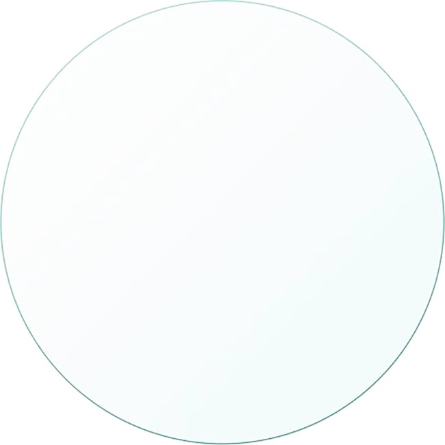 Plateau rond en verre Couleur transparent <span itemprop=