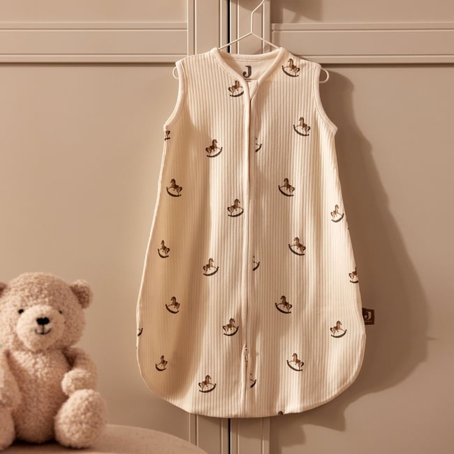Gigoteuse légère en jersey blanc, marron, écru <span itemprop=