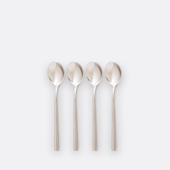 Lot de 4 cuillères à café inox, Katherine Couleur inox <span itemprop=