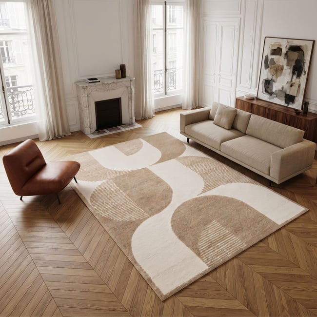 Tapis à reliefs doux à relief géométrique  DESIGN OPTIQUE - THE DECO FACTORY