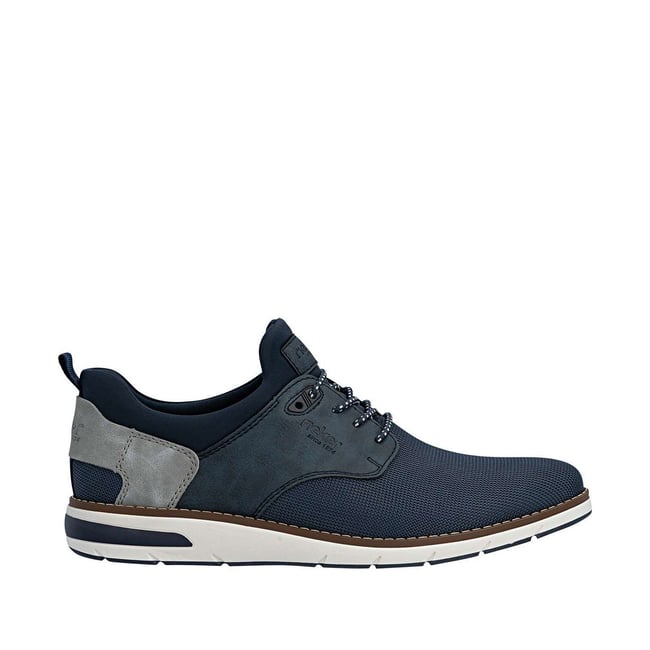 Sneakers bleu marine à talon plat avec une fermeture slip-on bicolore bleu foncé <span itemprop=